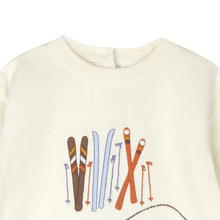 Load image into Gallery viewer, Ski Club Embroidered Baby Knit Pullover (Organic Cotton)
