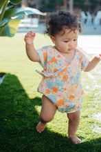 Load image into Gallery viewer, Wildflower Picnic Muslin Kimono Onesie
