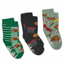 Load image into Gallery viewer, Baseball, Basketball And Football Kids Socks / 3-Pack
