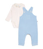 Whale Onesie and Velour Overall Set