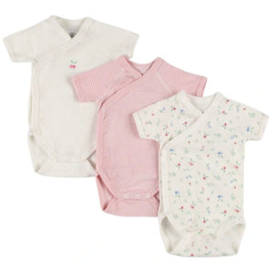 Short Sleeve Floral Onesie 3-Pack