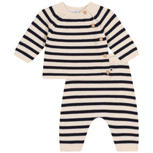 Load image into Gallery viewer, Petit Bateau 2pc Stripe Baby Set
