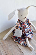 Load image into Gallery viewer, Ruthie the Rabbit – Heirloom Wool Doll in Liberty Floral
