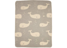 Load image into Gallery viewer, Organic Grey Whales Baby Blanket
