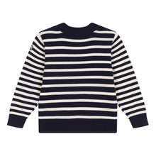 Load image into Gallery viewer, Navy Striped Crewneck Sweater
