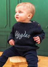 Load image into Gallery viewer, Giggles Chunky Knit Slouchy Baby Pullover Sweater-Organic
