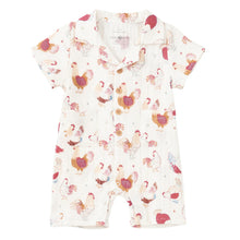 Load image into Gallery viewer, Feathered Friends Muslin Cabana Romper
