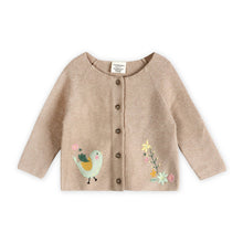 Load image into Gallery viewer, Bird Embroidered Baby Knit Cardigan (Organic)
