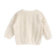 Load image into Gallery viewer, Hazel Floral Textured Baby Knit Cardigan (Organic)
