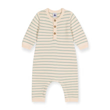 Load image into Gallery viewer, Knit Mint Striped Romper
