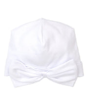 Load image into Gallery viewer, White baby hat on a white background
