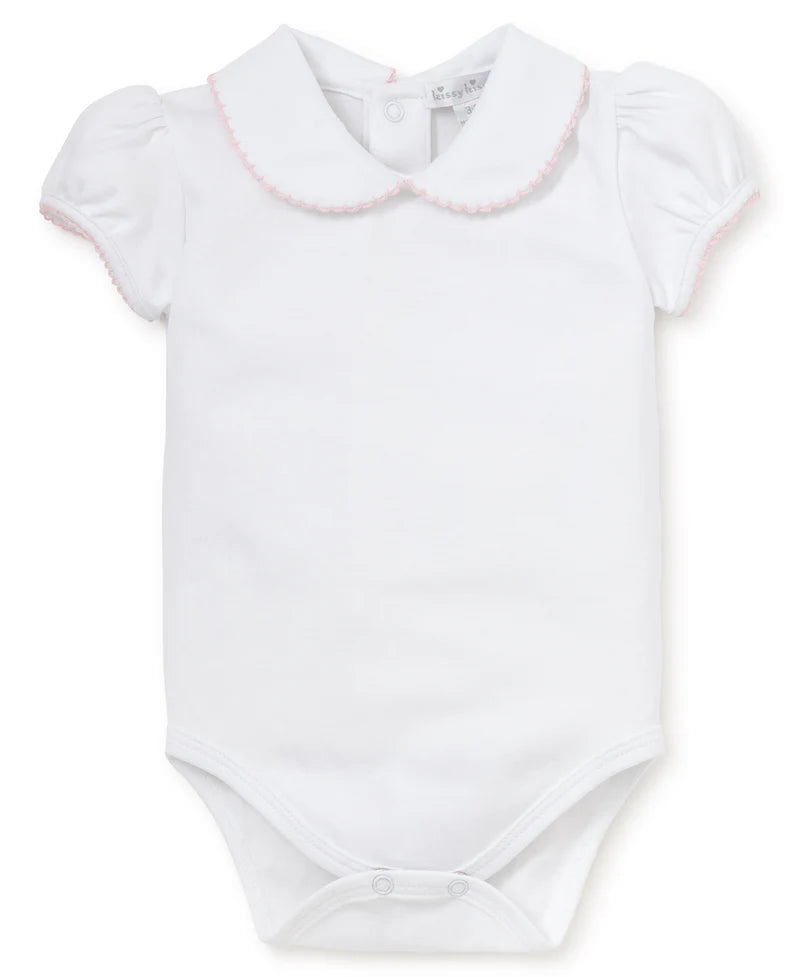 Pink Bebe Collar Short Sleeve Onesie