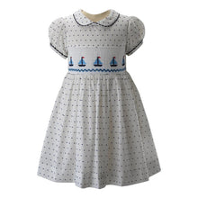 Load image into Gallery viewer, Sailboat Smocked Dress
