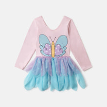 Load image into Gallery viewer, Pink Butterfly Leotard Dress

