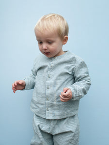Baby Sapphire Seersucker Stripe Shirt