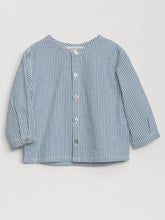 Load image into Gallery viewer, Baby Sapphire Seersucker Stripe Shirt
