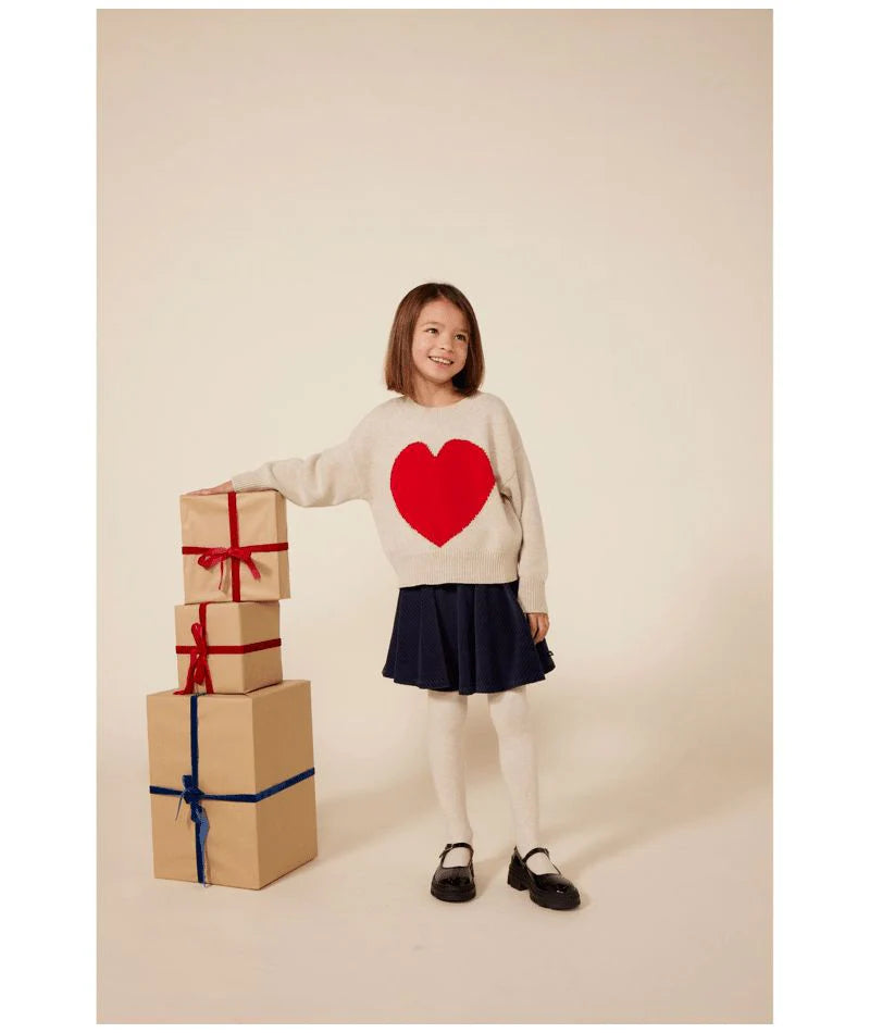 Petit Bateau Heart Sweater