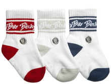 Load image into Gallery viewer, Kids Socks 3-Pack Red/White/Blue
