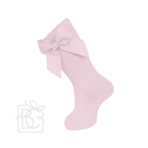 Knee Socks With Gross Grain Side Bow