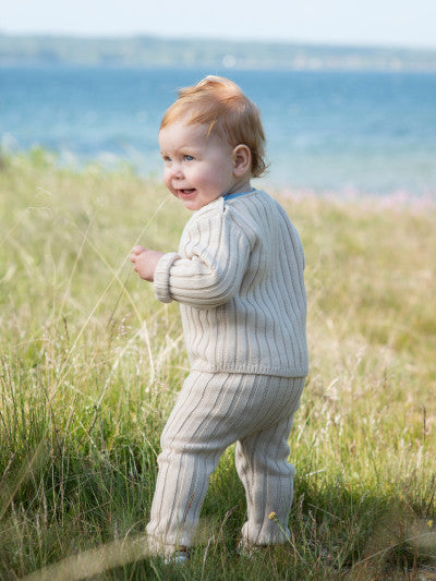 Organic Rib Cotton Sweater and Pants Set