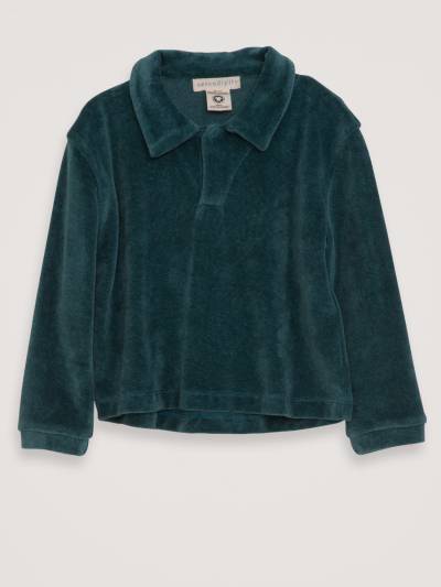 Arctic Velour Teal Collar Shirt