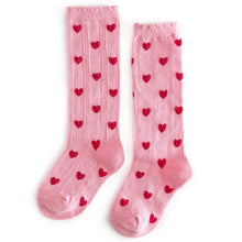Load image into Gallery viewer, True Love Scalloped Knee High Socks
