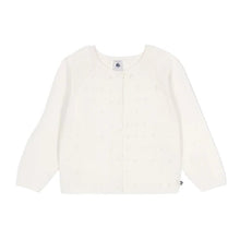 Load image into Gallery viewer, White Pointelle Heart Cardigan
