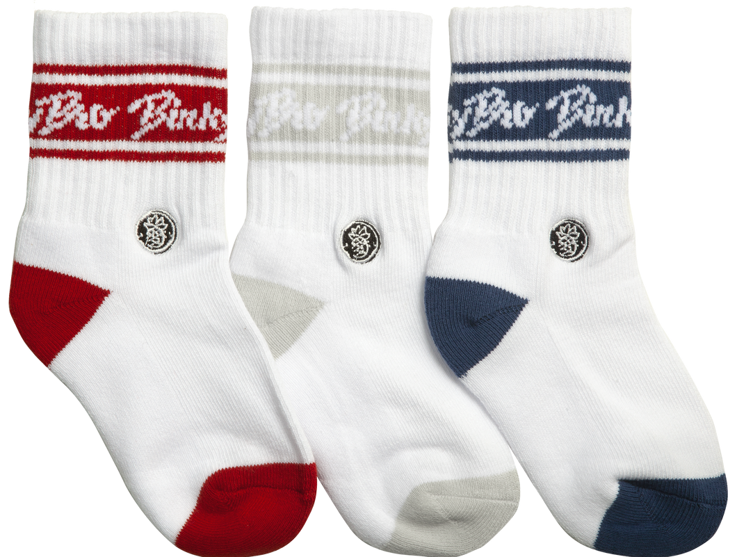 Kids Socks 3-Pack Red/White/Blue