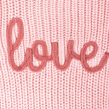 Load image into Gallery viewer, &#39;Love&#39; Embroidered Chunky Knit Baby Sweater (Organic)
