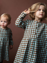 Load image into Gallery viewer, Coffee Checks Brushed Dress
