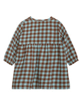 Load image into Gallery viewer, Baby Coffee Checks Brushed Dress
