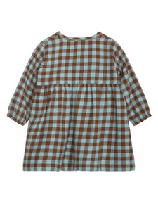 Baby Coffee Checks Brushed Dress