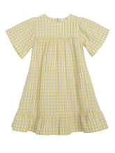 Load image into Gallery viewer, Lemon Checks Flair Dress
