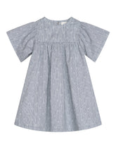 Load image into Gallery viewer, Baby Indigo Gem Light Woven Flair Dress
