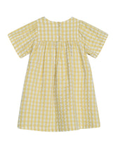 Load image into Gallery viewer, Baby Lemon Checks Light Woven Flair Dress
