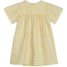 Load image into Gallery viewer, Yellow checkered dress on a white background
