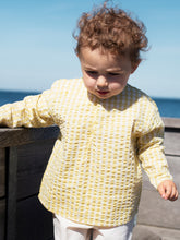 Load image into Gallery viewer, Baby Light Woven Lemon Checks Peasant Shirt
