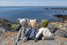Load image into Gallery viewer, Ruthie the Rabbit – Heirloom Wool Doll in Harbor Stripe Set
