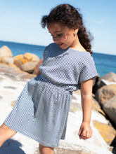 Load image into Gallery viewer, Navy Stripe Beach Dress
