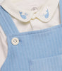 Whale Onesie and Velour Overall Set
