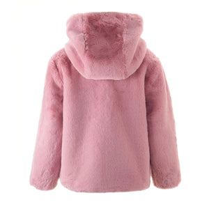 Pink Faux Fur Short Coat