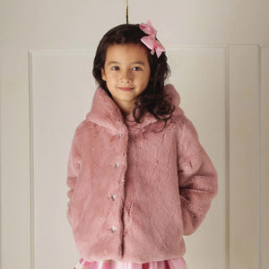 Pink Faux Fur Short Coat