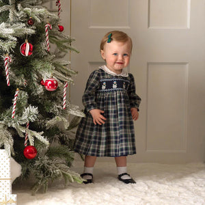 Baby Snowman Smocked Dress & Bloomers