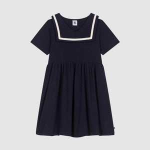 Petit Bateau Classic Organic Cotton Bib Sailor Dress