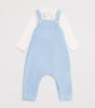 Whale Onesie and Velour Overall Set