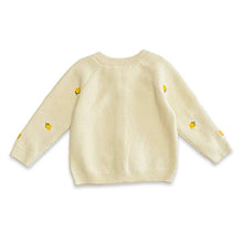 Load image into Gallery viewer, Lemon Embroidered Sweater Knit Baby Cardigan (Organic Cotton)
