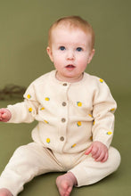 Load image into Gallery viewer, Lemon Embroidered Sweater Knit Baby Cardigan (Organic Cotton)
