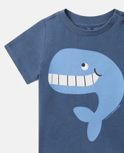 Load image into Gallery viewer, Baby Navy Whale Graphic Tee
