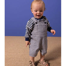 Load image into Gallery viewer, Baby Short Striped Overall
