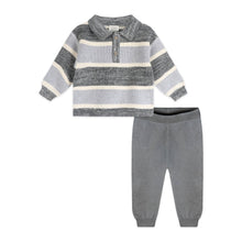Load image into Gallery viewer, Rugby Stripe Knit Polo &amp; Pants Set (Organic)
